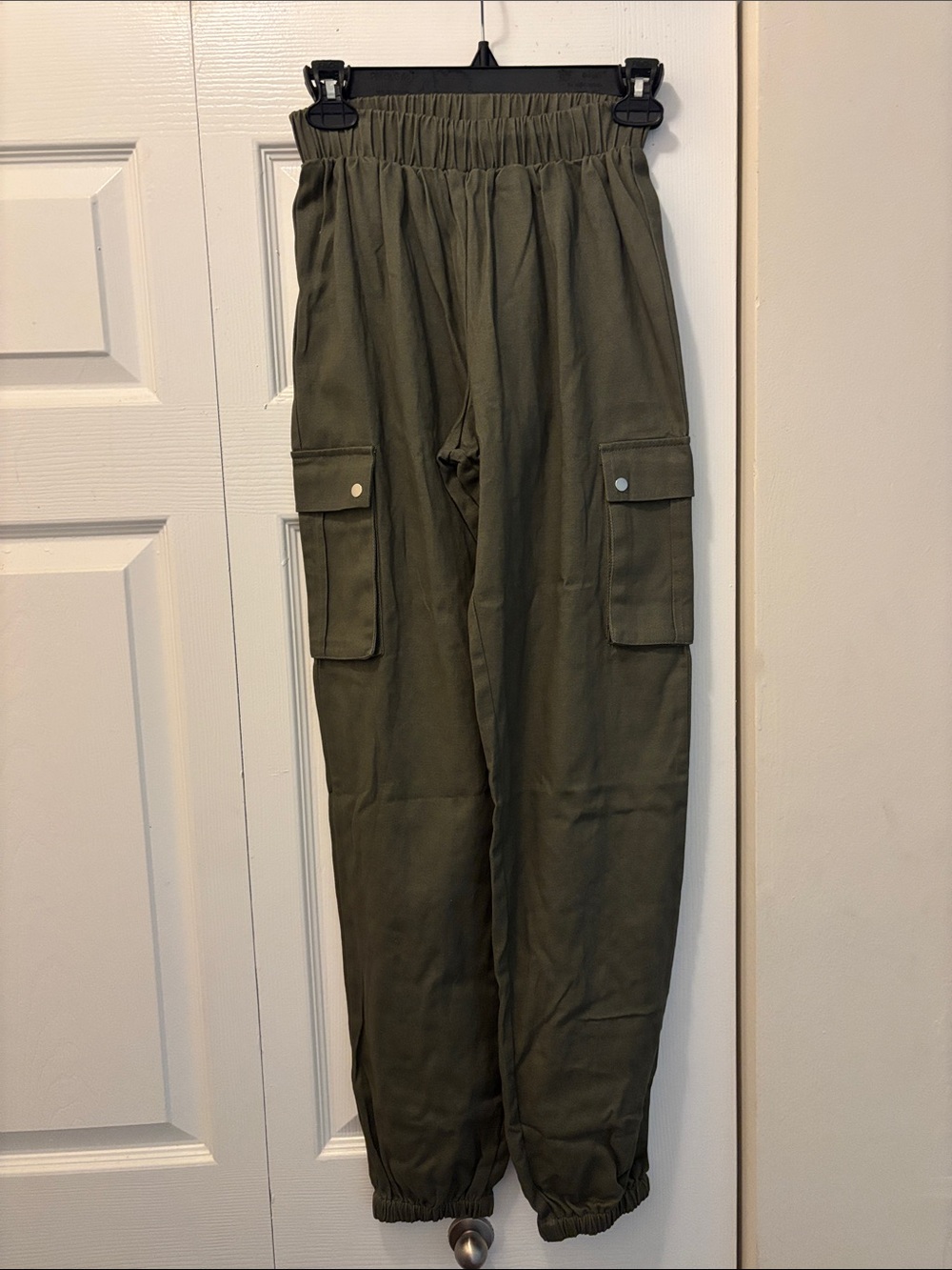 Khaki Pocket Detail Olive Green Cargo Trousers Jogger Pants for Women's size 0